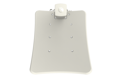 Cambium cnWave V3000 60GHz client node off-white satellite dish with white bracket
