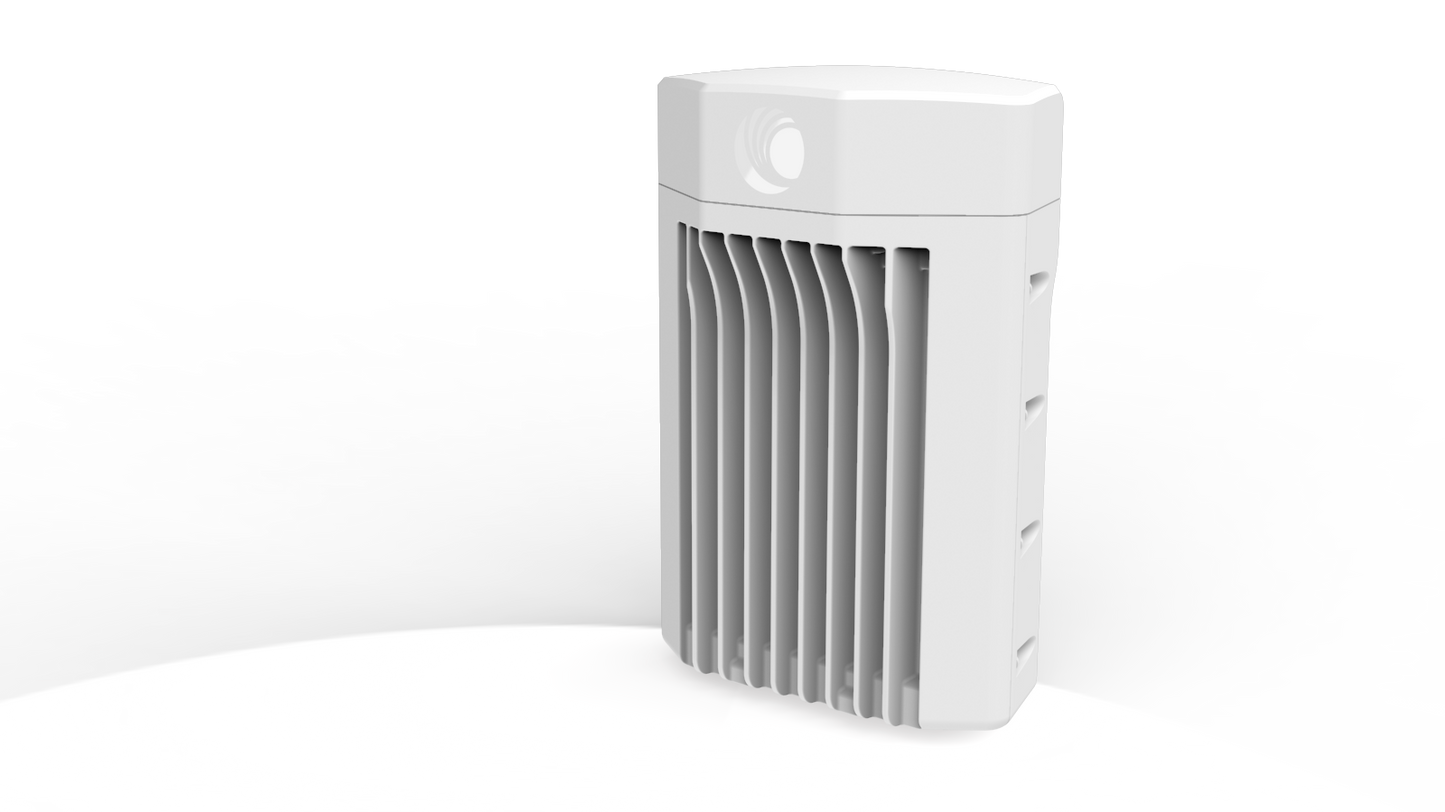 Cambium Networks cnWave V5000 white rectangular distribution node with slats
