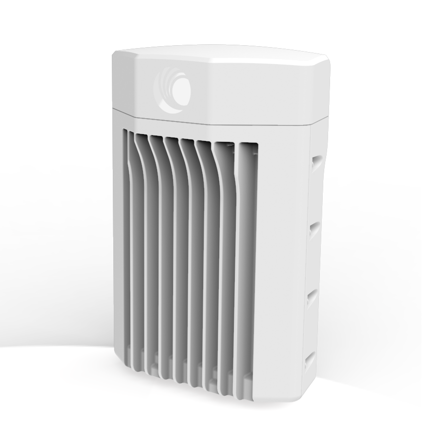 Cambium Networks cnWave V5000 node with white slatted air freshener design