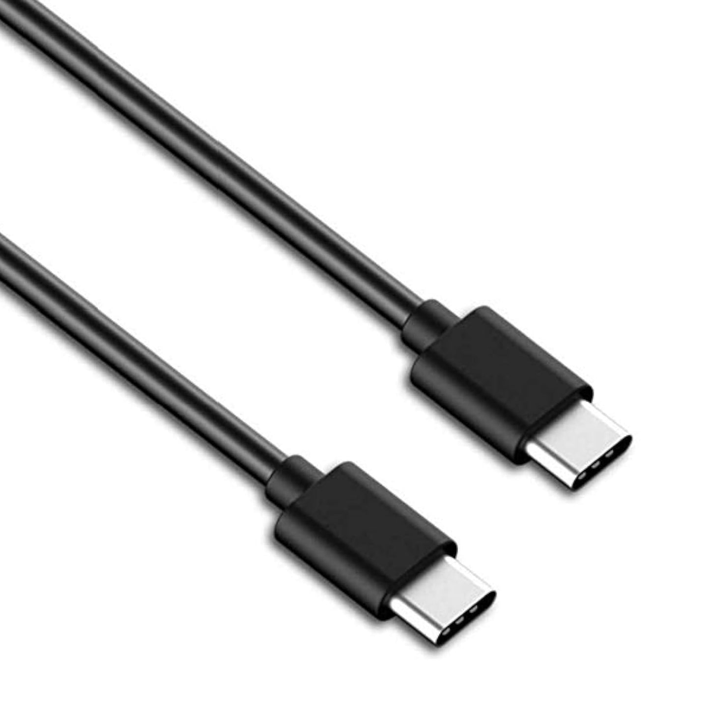 Black usb-c to usb-c cable with sleek matte-finished connectors supports usb 2.0 480mbps and usb-pd 100w charging