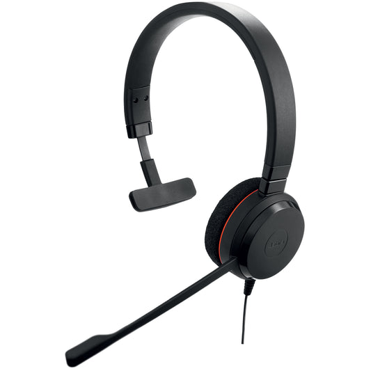 JABRA 4993-823-109 | EVOLVE 20 MS Mono Headset, Wired, Call Centre