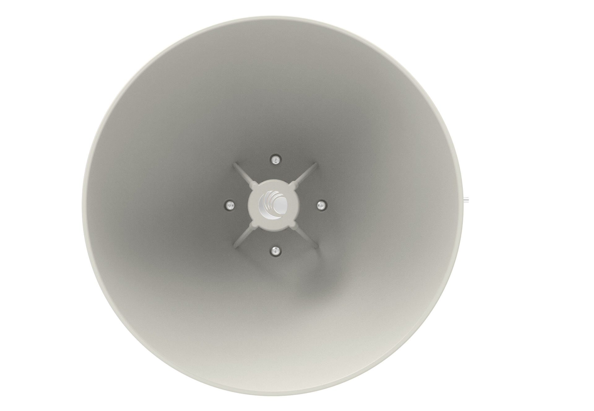 Cambium cnWave C100 28 GHz CPE white cone speaker base unit back view