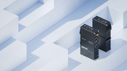 Teltonika DAP140000000 | DAP140 Industrial Access Point, 2.4 GHz Wi‑Fi 4 300 Mbit/s, Mesh & Fast Roaming, 2 x 10/100 LAN, Passive PoE‑In, DIN‑rail Mount, Black