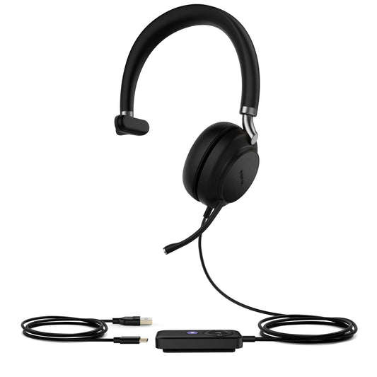 Yealink UH38 Mono USB-C Bluetooth headset with noise-cancelling mic