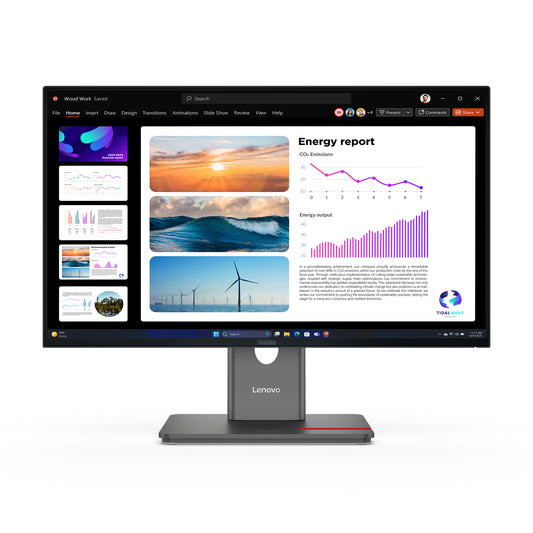 LENOVO 64B2GAR1AU | ThinkVision P24Q-40 Monitor, 23.8" QHD, IPS, 99% sRGB