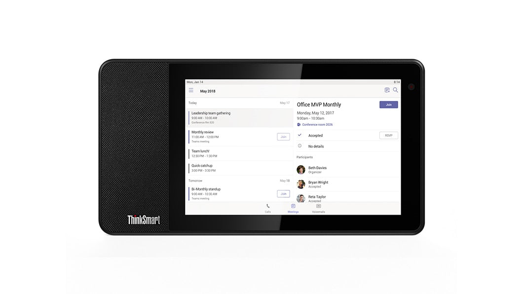 Lenovo ZA690016AU | ThinkSmart View 8in Microsoft Teams Display, Snapdragon 624, 2GB, 8GB eMMC