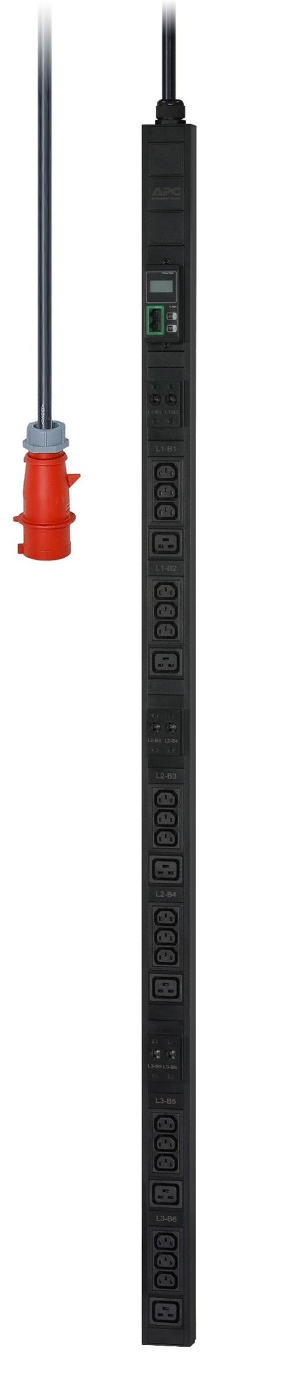 APC EPDU1232M | 22kW 3 Phase 0U Metered Rack PDU, 230V, 32A, 18 C13 & 6 C19 Outlets, IEC60309 3P+N+PE Inlet