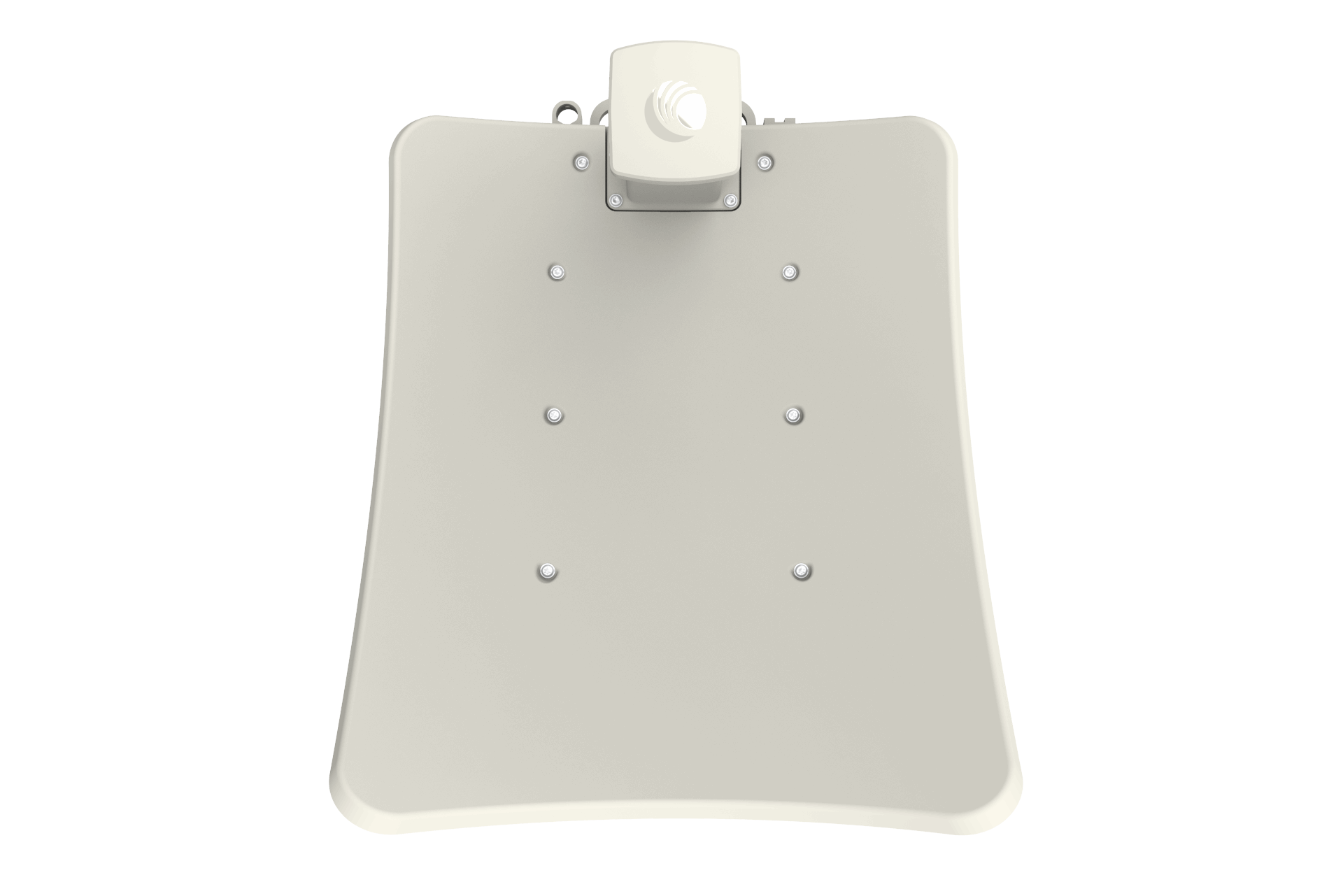 Cambium cnWave V3000 60GHz client node off-white satellite dish with white bracket