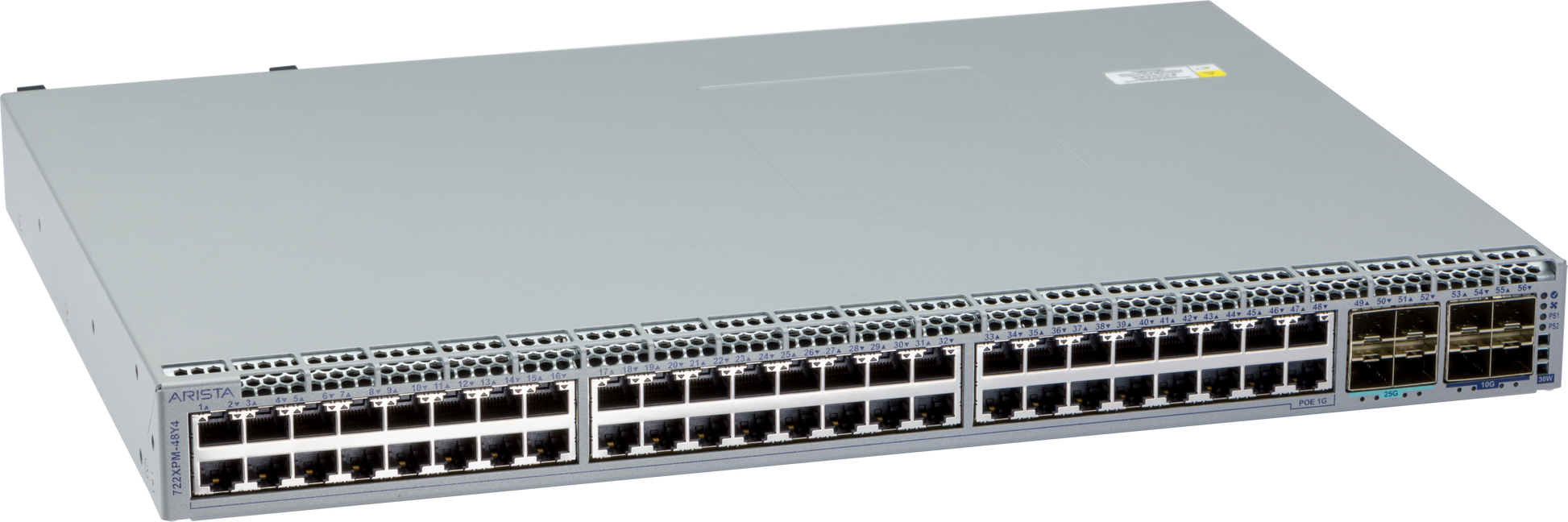 Arista CCS-722XPM-48Y4-2F gray metal switch with ports and lights