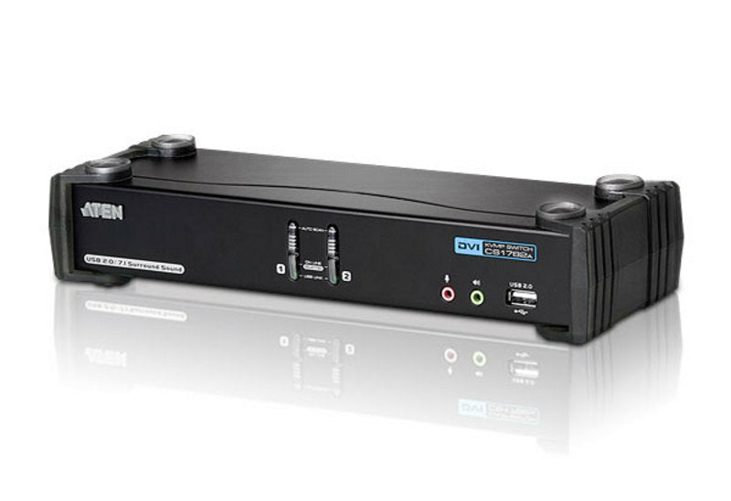 ATEN CS1782A-AT-U | CS1782A Dual-Link DVI USB KVM, 2 x Computers, 7.1 Audio