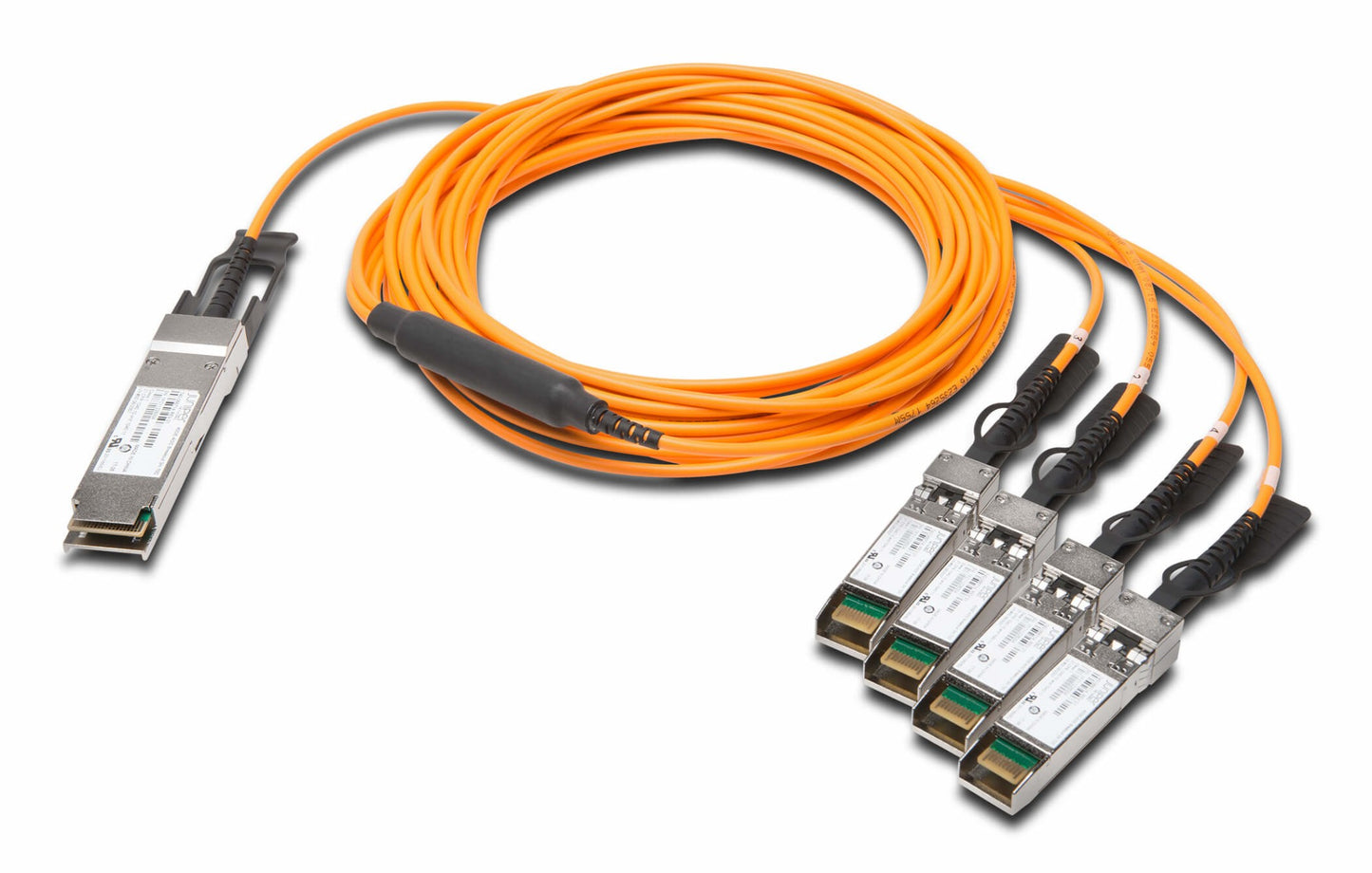 Juniper JNP-QSFP-AOCBO-1M | 1m, Orange, QSFP+ 4x SFP+ AOC Cable