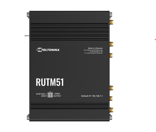 Teltonika RUTM51100400 / RUTM51100300 | RUTM51 Industrial 5G Router, Dual SIM, 5x Gigabit Ethernet, Dual-Band Wi-Fi