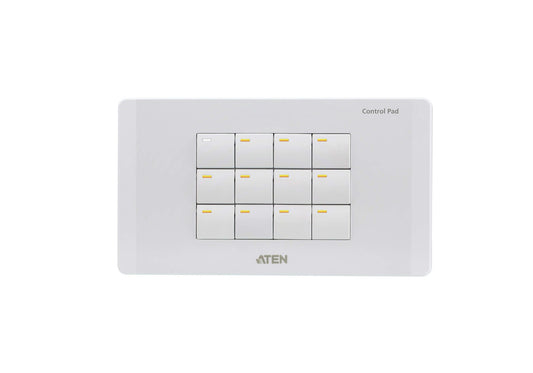 ATEN VK0200-AT | VK0200 Control Pad, 12-button, 2-Gang EU, PoE, Ethernet