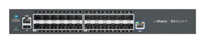 Cambium cnMatrix EX3024F dark gray 24-port 10G SFP+ switch with blue LED
