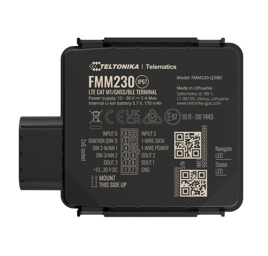 Teltonika FMM230LN2X01 | FMM230 4G LTE Cat M1 Tracker, IP67, Flexible Inputs