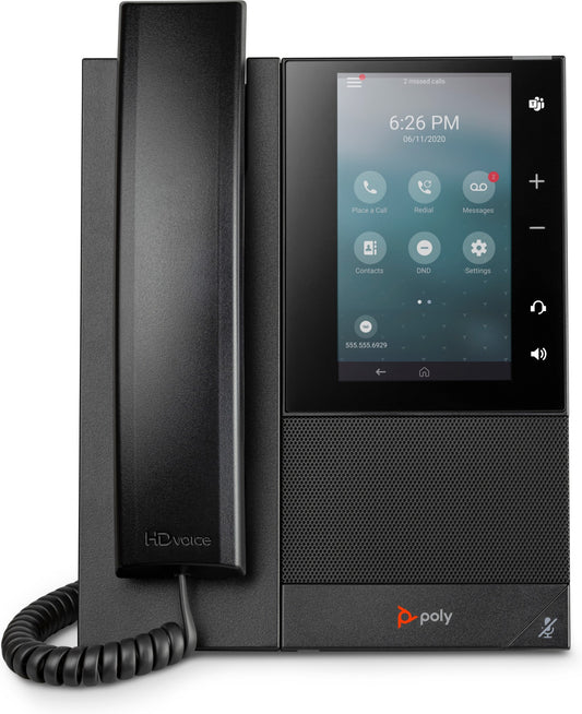 HP 82Z78AA | Poly CCX 500 Open SIP IP Media Phone, Handset, PoE