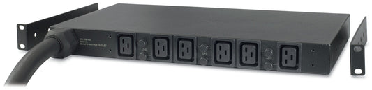 APC AP7526 | 22kW 400V 1U Rack PDU with (6) C19 Outlets, NetShelter Basic Power Distribution