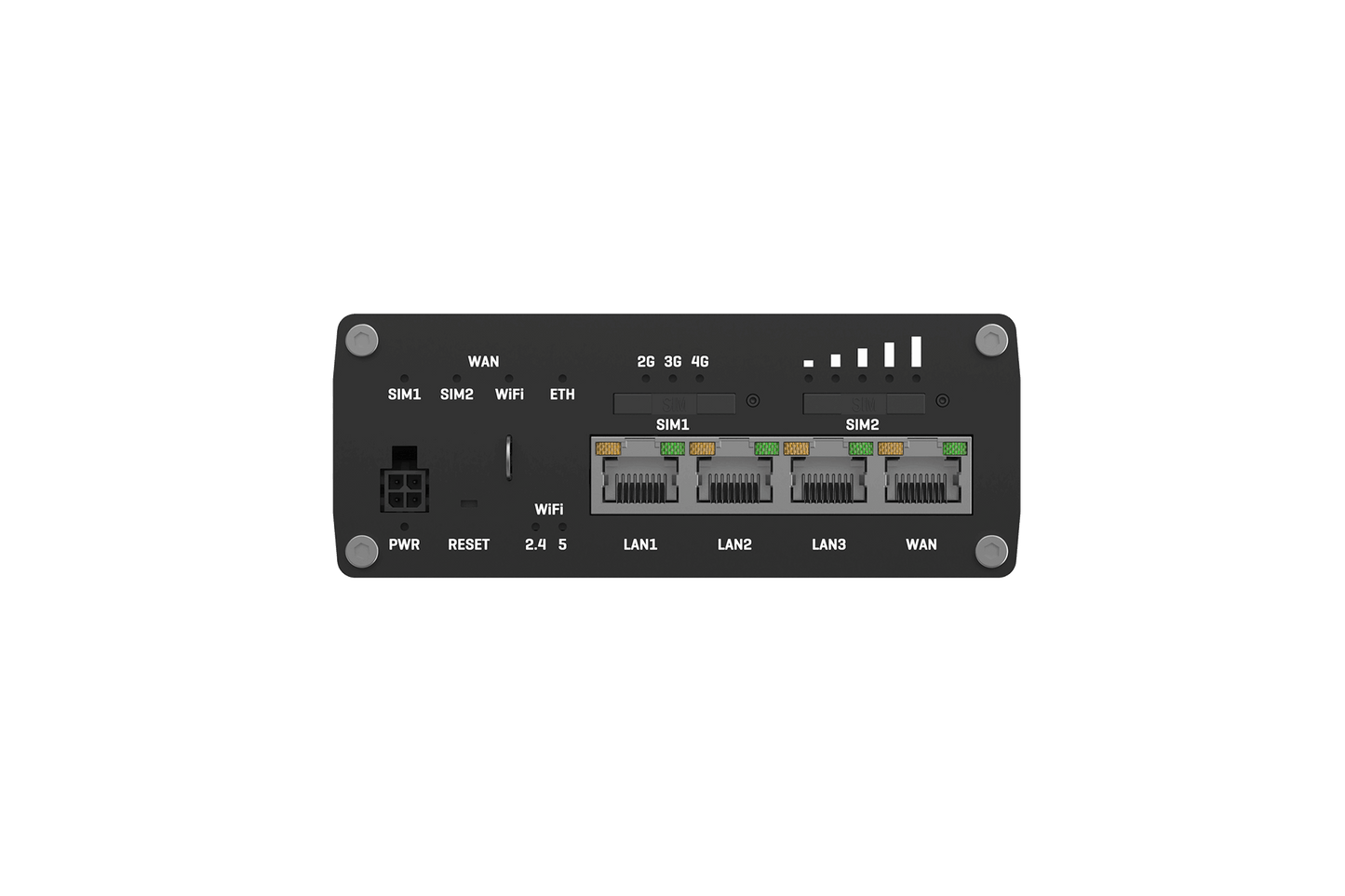 Teltonika RUTX11 LTE Cat 6 industrial router with dual SIM, Ethernet ports, Wi-Fi