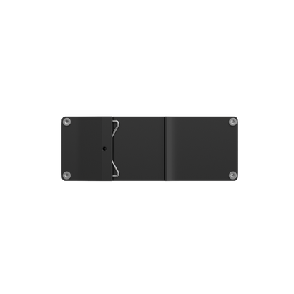 Black rectangular usb flash drive with silver metallic accents accompanies teltonika tsw040 8-port poe+ industrial switch