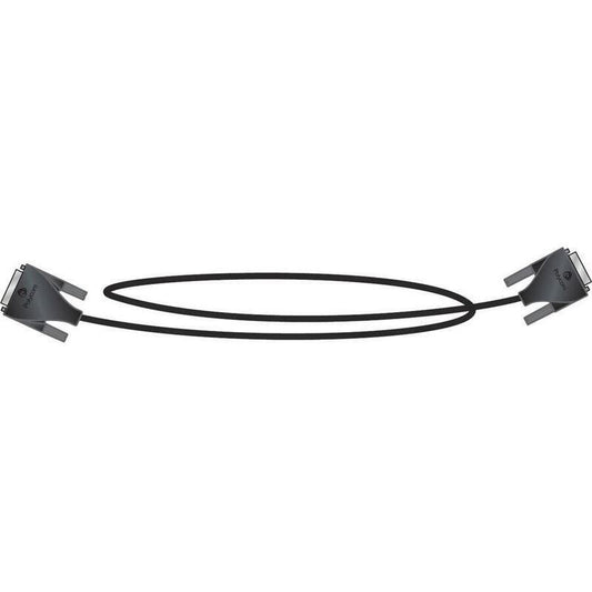 Poly 89L87AA black DVI-D cable with matte gray angled Cable Matters connectors