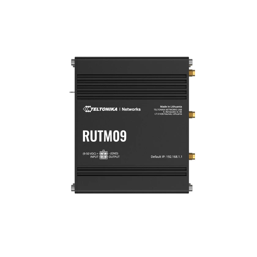 Teltonika RUTM09 | Gigabit Ethernet Wired Router, Black, High-Speed Connectivity