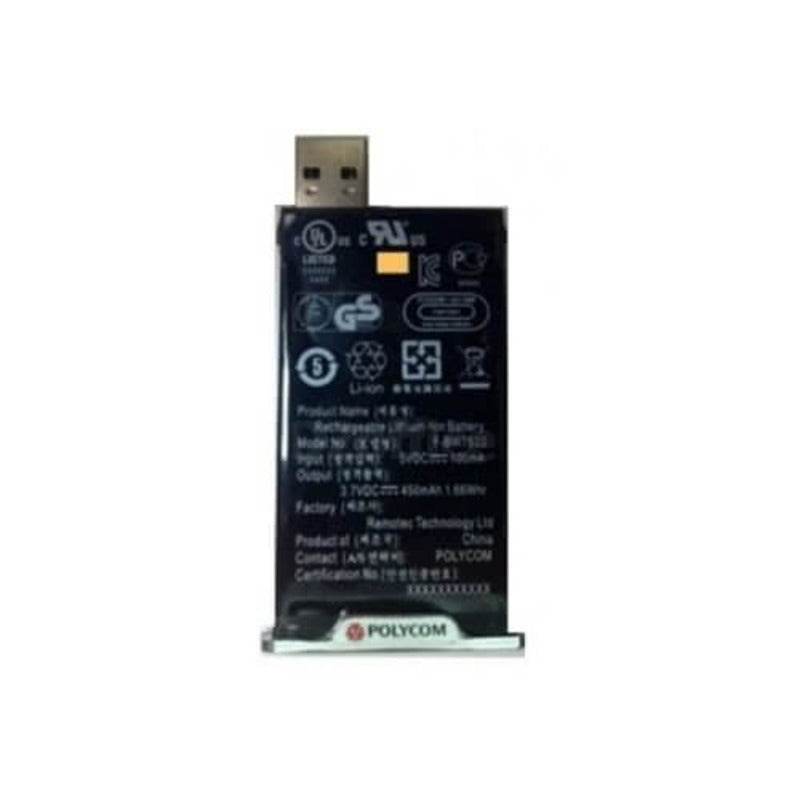 Poly 8A9S7AA replacement USB battery for Group Series remote, black with Poly logo