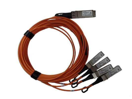 Aruba Instant On Q9S66A | 5m QSFP+ to 4x SFP+ AOC Cable, 40GbE to 4x10GbE, Orange