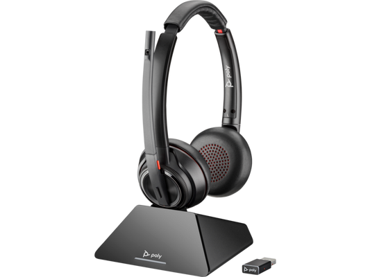 Poly 8D3F2AA | Savi S8220 DECT Wireless Headset, USB-A Connectivity