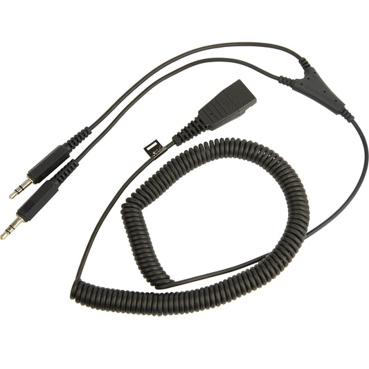 Jabra 8734-599 | PC Cord QD to Dual 3.5mm Jack