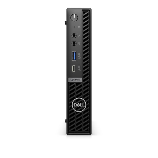 Black dell optiplex 7010 plus mff mini pc with sleek compact design vertical ventilation slats and side ports