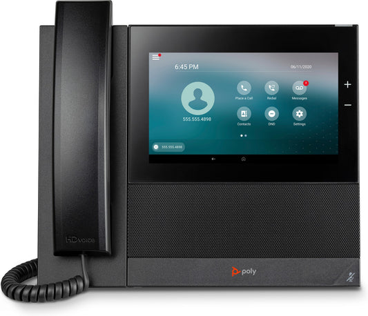 Poly 2200-49780-025 | CCX 600 Media Phone, Open SIP, PoE, 7" Touchscreen, Wi-Fi