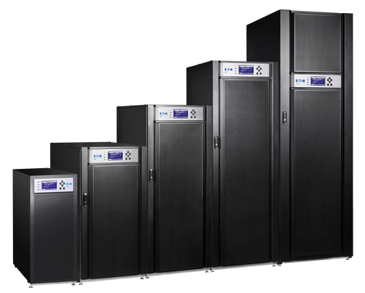 Eaton SPM 160-200-3 server racks with perforated metal, panels, logos