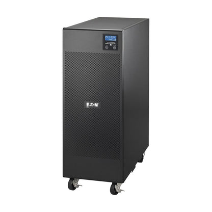 Black eaton 9e10kixl ups tower with perforated front panel and digital display for 10kva online power protection