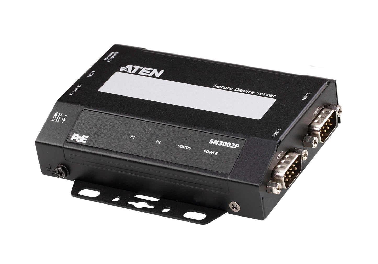 ATEN SN3002P-AX | SN3002P Secure Serial Device Server, 2 x RS-232, PoE, TLS, 802.1X