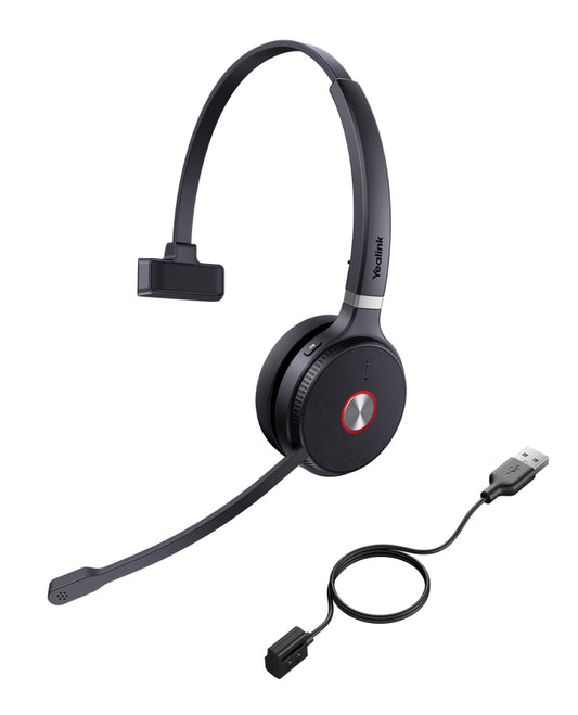 Yealink WHM621 | Wireless DECT Headset, 300m Range, Noise-Cancelling Mic