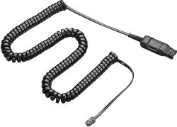 Poly 85T17AA A10-16 QD wideband cable with black coiled cord and connectors