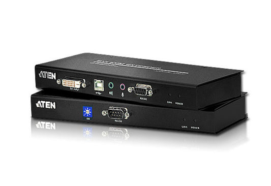 ATEN CE600-AT-U | CE600 DVI USB KVM Extender, 1920x1200, Audio, RS-232, 60m CAT5
