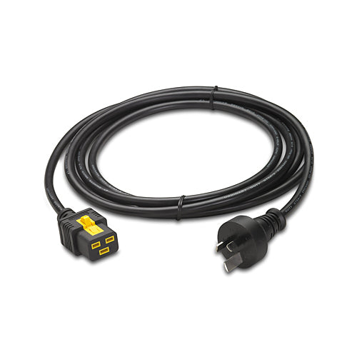 APC AP8754 | 3.0m Locking C19 to Australia Plug Power Cord for Rack Power Distribution in NetShelter Systems