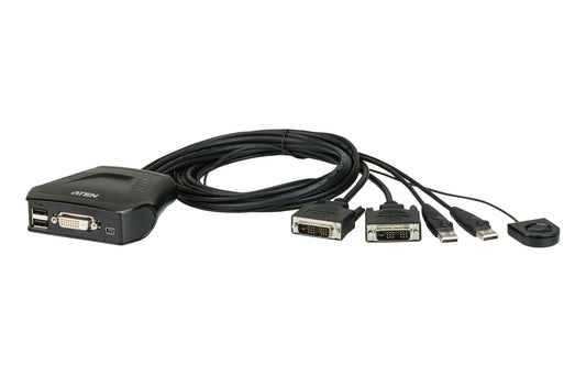 ATEN CS22D-AT | CS22D USB DVI KVM Switch, 2 x Computers, DVI-D 1920x1200