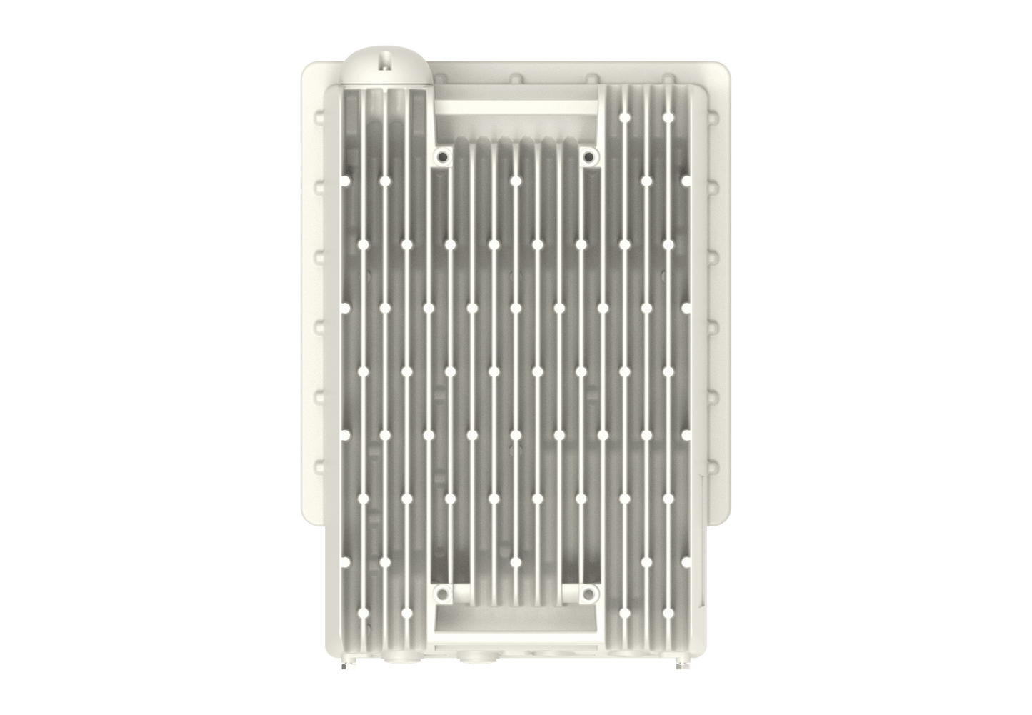 Cambium cnWave B1000 white plastic heatsink with vertical fins