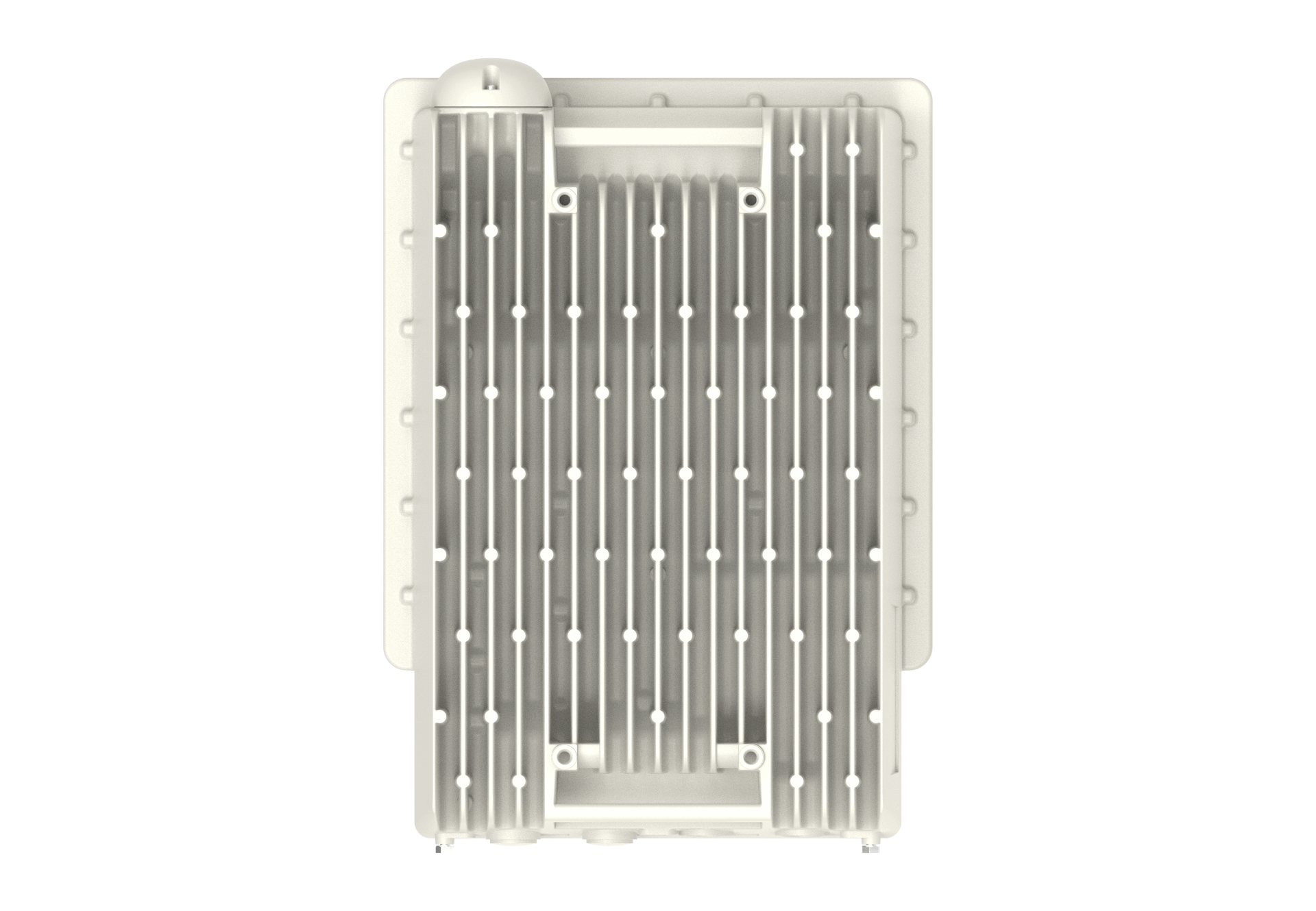Cambium cnWave B1000 white plastic heatsink with vertical fins