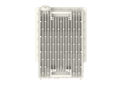 Cambium cnWave B1000 white plastic heatsink with vertical fins
