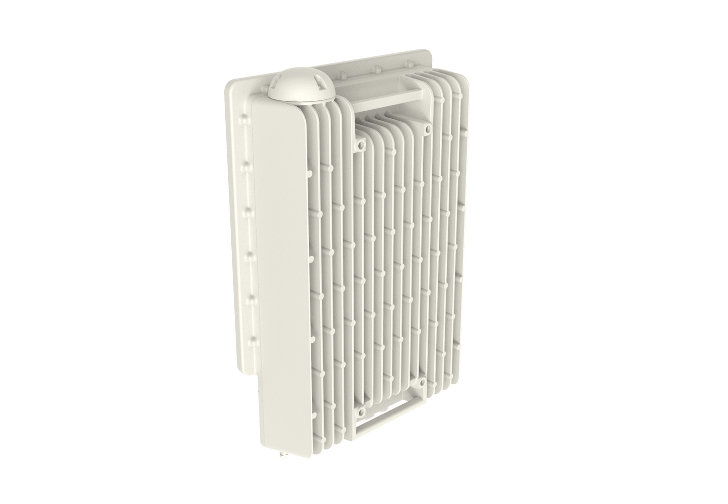 Cambium Networks cnWave B1000 28 GHz 5G base station with off-white radiator fins