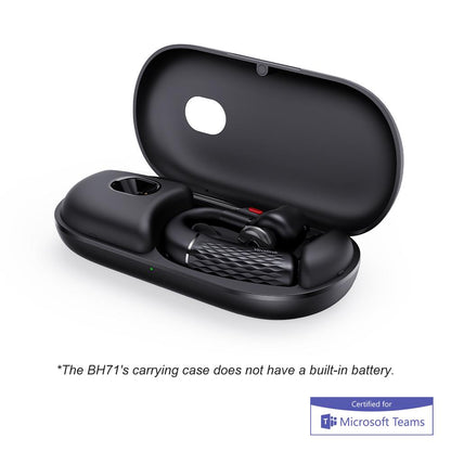 Yealink BH71-WS-P-C/A black mono Bluetooth headset in charging case
