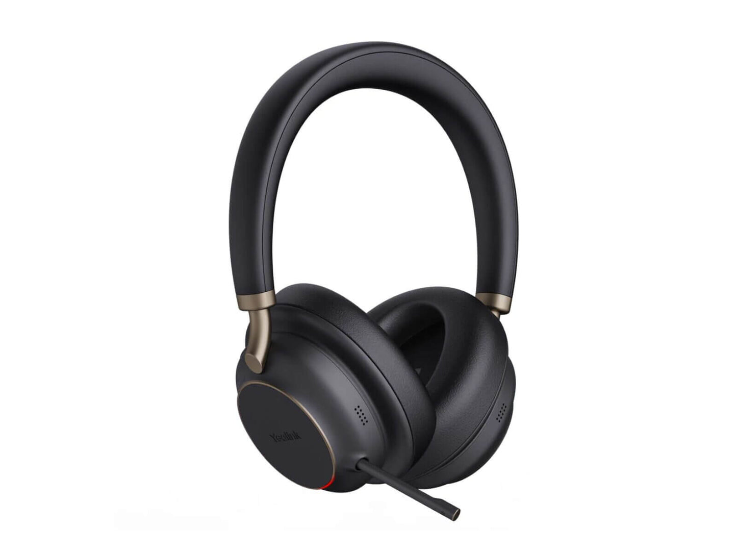 Yealink BH76 Plus black wireless MS Teams headset with gold accents