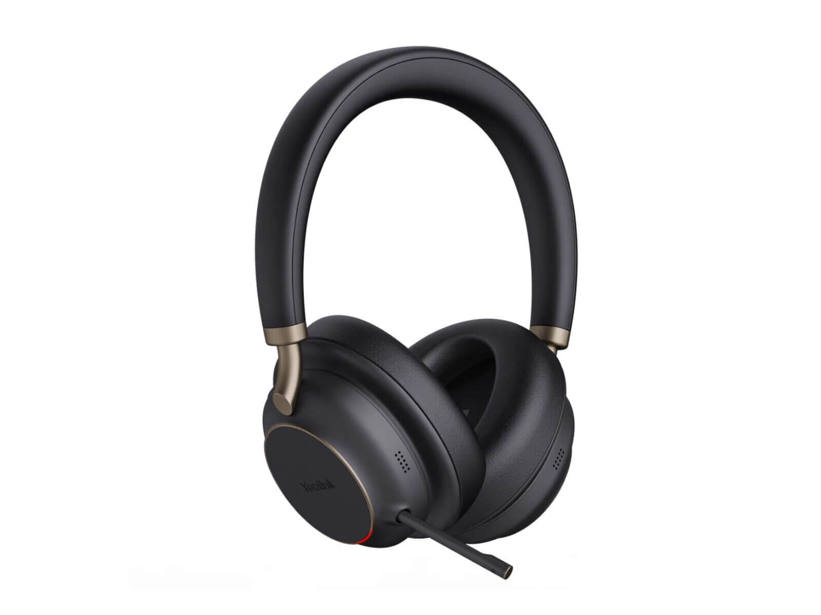 Yealink BH76 Plus black wireless MS Teams headset with gold accents