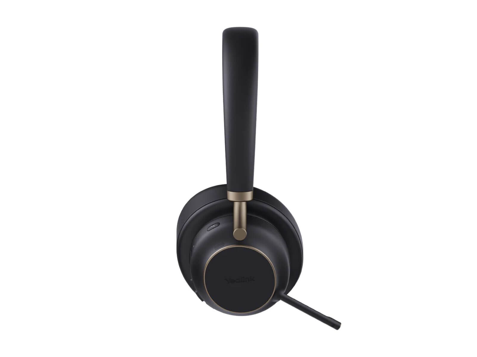 Yealink BH76 Plus black wireless MS Teams headset with gold accents