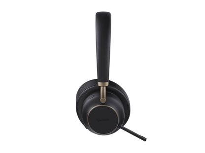 Yealink BH76 Plus black wireless MS Teams headset with gold accents