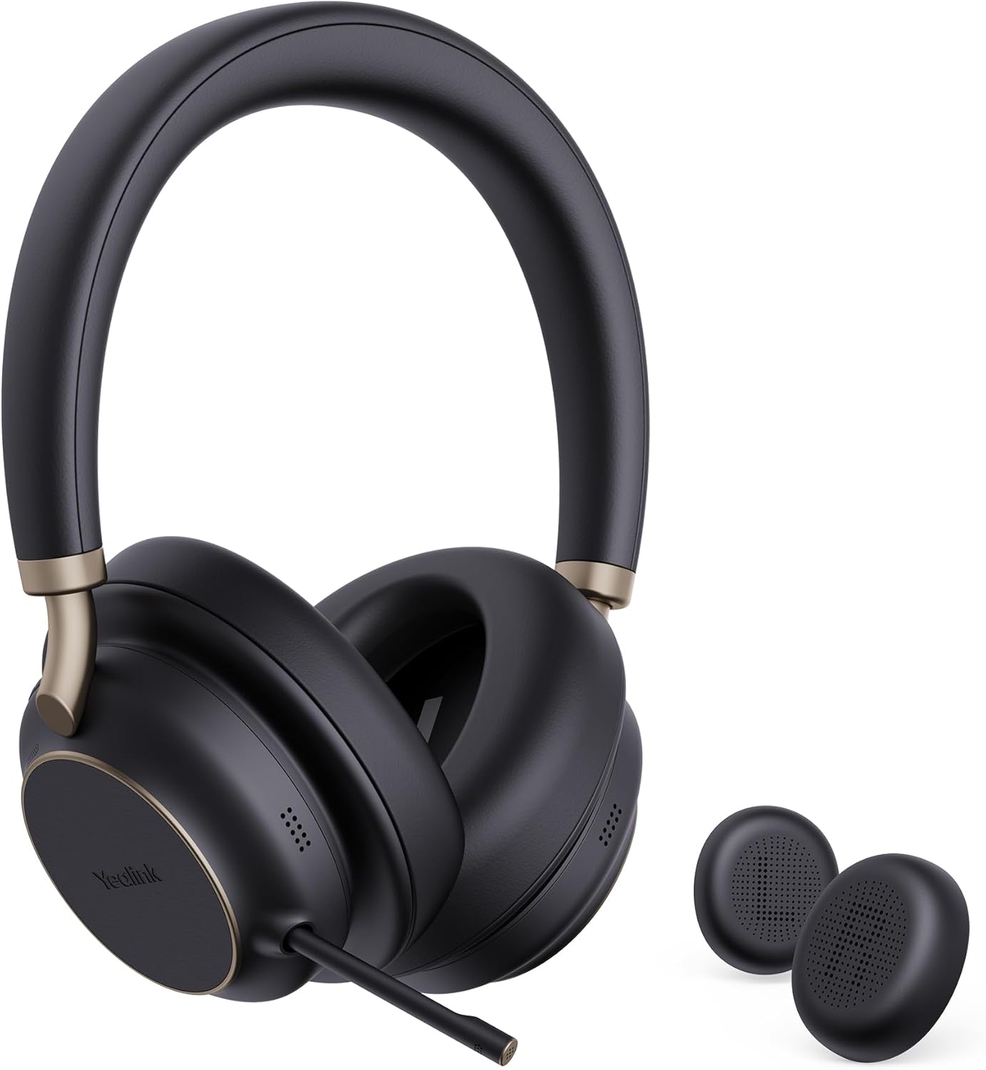 Yealink BH76 Plus MS ANC stereo headset black with gold accents