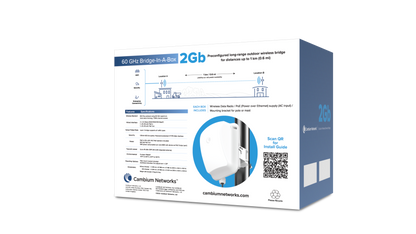 Cambium Networks cnWave 60GHz white bridge-in-a-box for long-range PTP